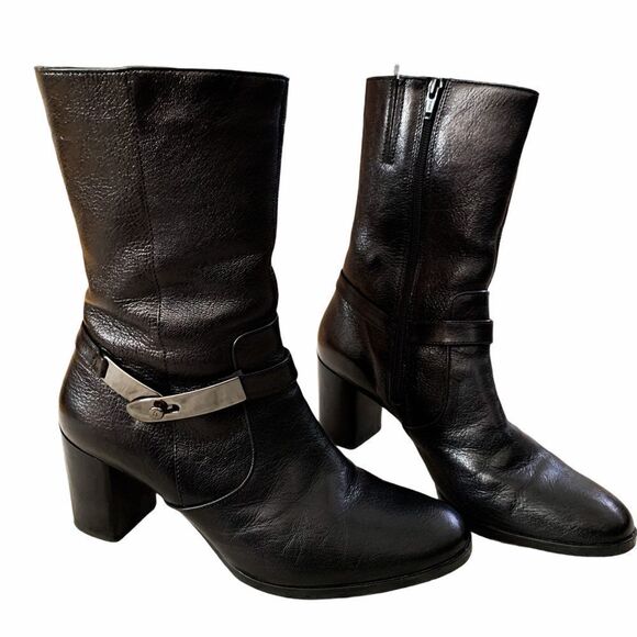 Hogl Leather Mid Calf Boots - Picture 1 of 6